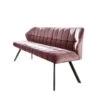 Kalfort Eetkamerbank Kelly Velvet Roze 190x59x84cm -Meubelpromotie 1000111694