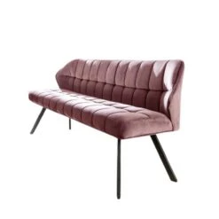 Kalfort Eetkamerbank Kelly Velvet Roze 190x59x84cm
