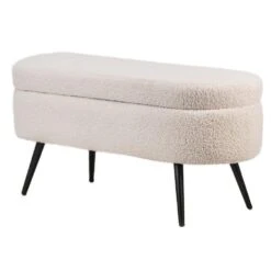 Metalen Bank Met Witte Krullen