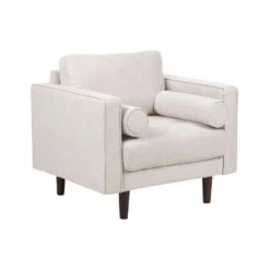 NURMO - Fauteuil - Beige - Polyester