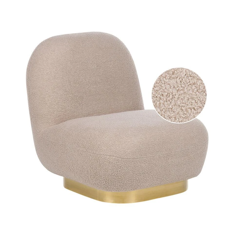 LOVIISA - Fauteuil - Beige - Polyester 3 LOVIISA - Fauteuil - Beige - Polyester