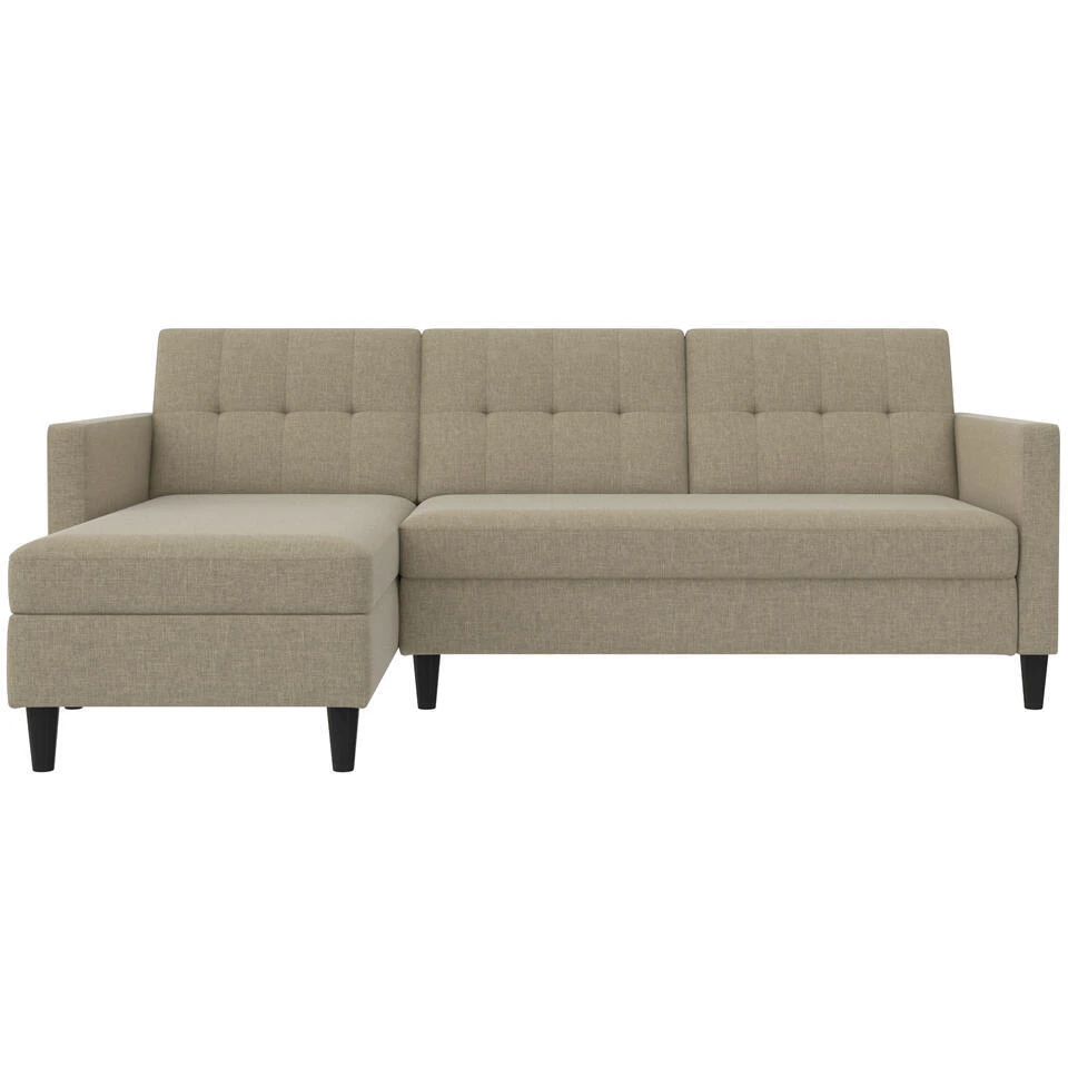 Hartford - 3-zits Hoekslaapbank In Cappuchino Stof 3 Hartford - 3-zits Hoekslaapbank In Cappuchino Stof