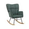 Elza - Schommelstoel Van Groene Stof 1 Elza - Schommelstoel Van Groene Stof -Meubelpromotie 1000127117