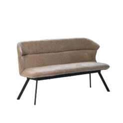 Eetkamerbank Taupe Stof - 160x60x88cm - Zithoogte 48cm - Avery