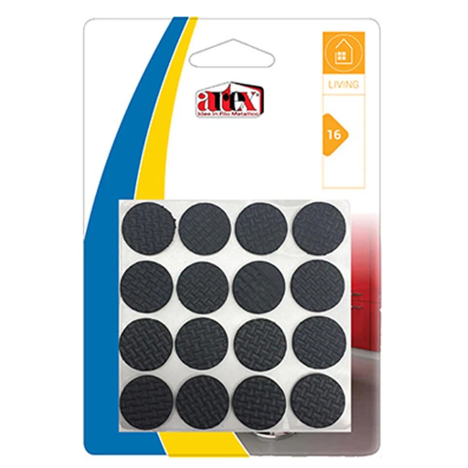 Artex Meubelviltjes/antislip - Zwart - 16x - Rubber - Rond - 2,2 Cm 3 Artex Meubelviltjes/antislip - Zwart - 16x - Rubber - Rond - 2,2 Cm