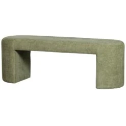 WOOOD Jacob Bankje - Chenille - Olive Green - 46x130x46