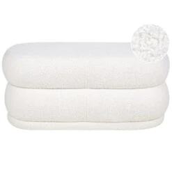 ELLENDALE - Voetenbank - Gebroken Wit - Bouclé