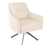 Fauteuil Draaibaar - Stof Beige - 75x70x85cm - Matthias 1 Fauteuil Draaibaar - Stof Beige - 75x70x85cm - Matthias -Meubelpromotie 1000134984