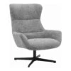 Fauteuil Draaibaar - Donkergrijs Stof - 89x80x101cm - Bescia -Meubelpromotie 1000135715