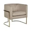 SIRKKA - Fauteuil - Taupe - Fluweel 2 SIRKKA - Fauteuil - Taupe - Fluweel -Meubelpromotie 1000138251