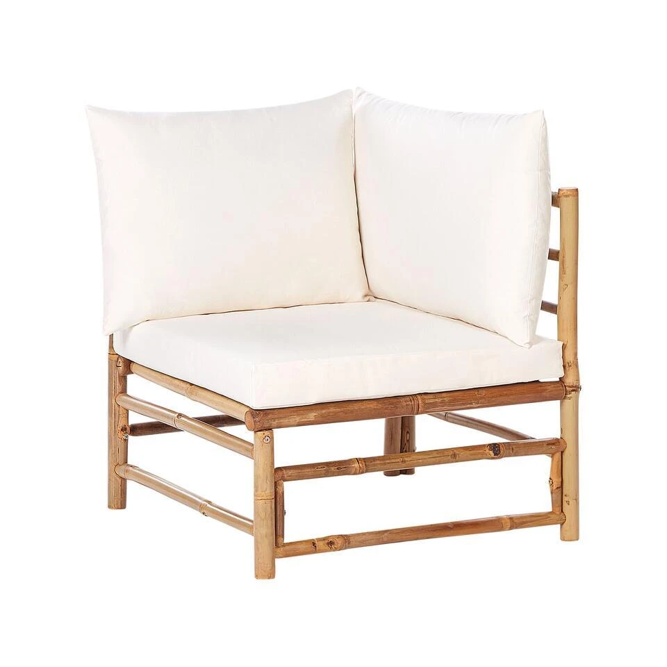 CERRETO - Hoekmodule Tuin - Wit - Bamboe 3 CERRETO - Hoekmodule Tuin - Wit - Bamboe
