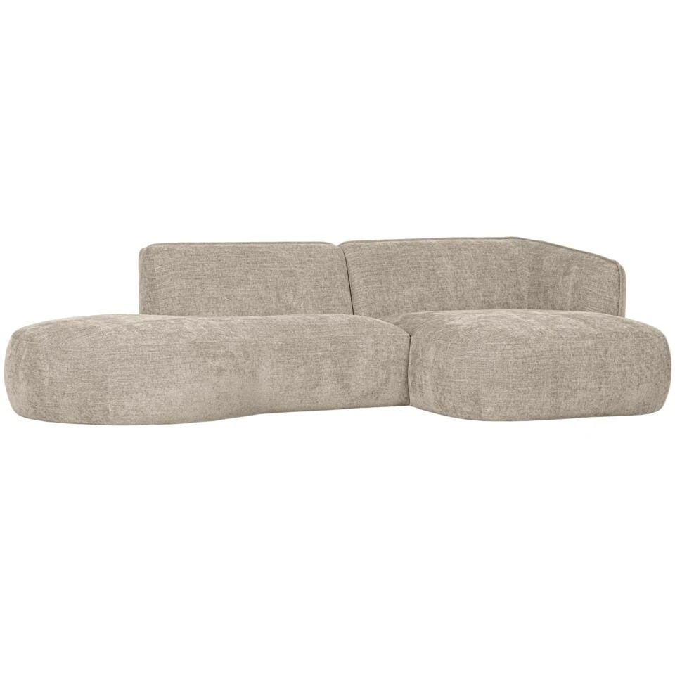 WOOOD Polly Chaise Longue - Polyester - Zand - 71x258x105/150 3 WOOOD Polly Chaise Longue - Polyester - Zand - 71x258x105/150