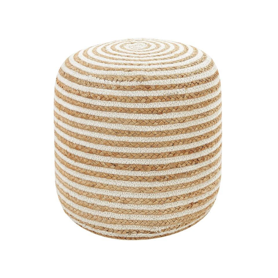 RESAFA - Poef - Beige - 40 X 40 X 40 Cm - Jute 3 RESAFA - Poef - Beige - 40 X 40 X 40 Cm - Jute