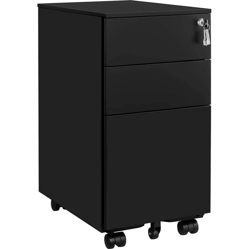 Parya Home Ladeblok Bureau Op Wieltjes 3 Lades 3 Parya Home Ladeblok Bureau Op Wieltjes 3 Lades