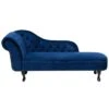 NIMES - Chaise Longue - Blauw - Linkerzijde - Fluweel 2 NIMES - Chaise Longue - Blauw - Linkerzijde - Fluweel -Meubelpromotie 1000142924