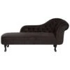 NIMES - Chaise Longue - Bruin - Rechterzijde - Fluweel -Meubelpromotie 1000142935