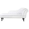 NIMES - Chaise Longue - Wit - Rechterzijde - Kunstleer -Meubelpromotie 1000142945