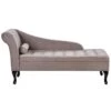 PESSAC - Chaise Longue - Taupe - Linkerzijde - Fluweel 2 PESSAC - Chaise Longue - Taupe - Linkerzijde - Fluweel -Meubelpromotie 1000142972