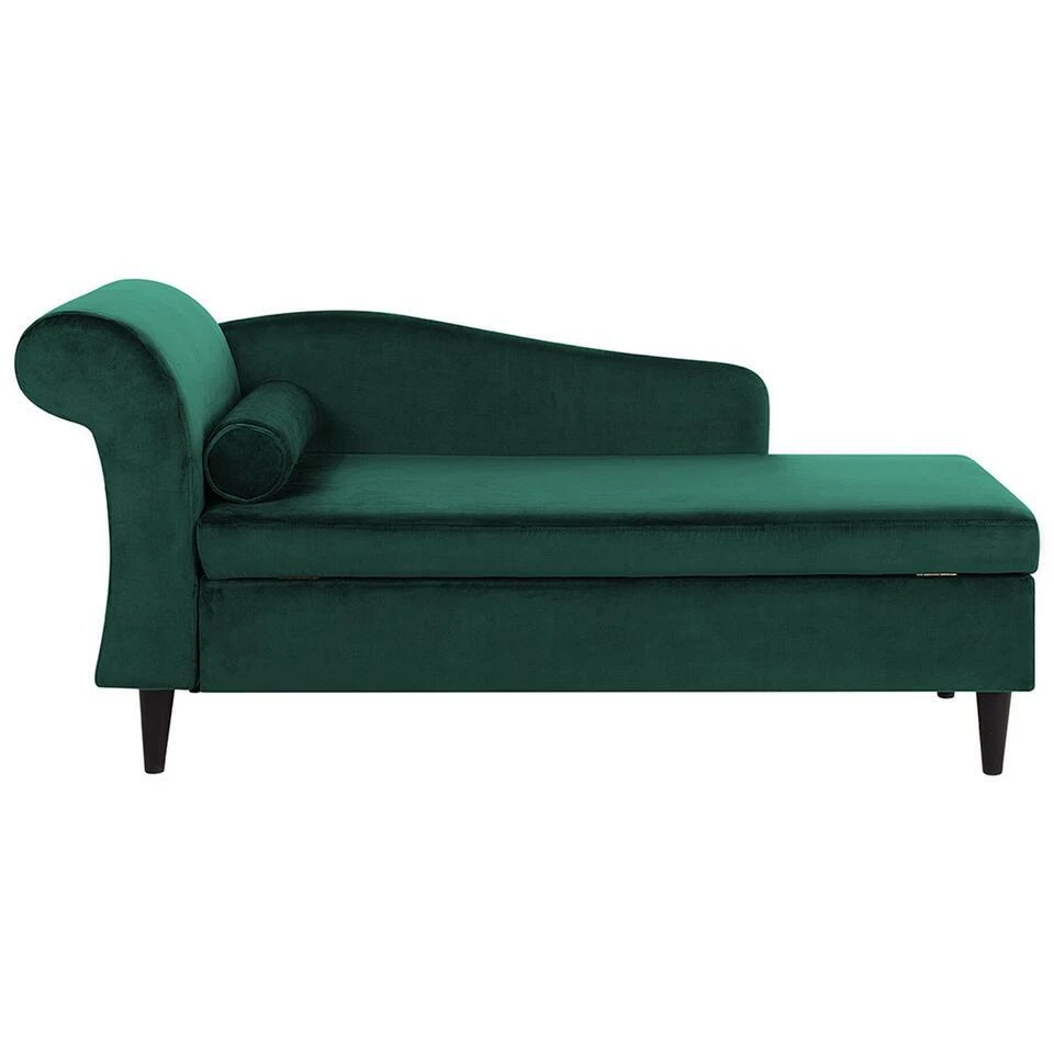 LUIRO - Chaise Longue - Groen - Linkerzijde - Fluweel 3 LUIRO - Chaise Longue - Groen - Linkerzijde - Fluweel