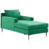 GUERET - Chaise Longue - Groen - Symmetrisch - Fluweel