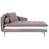 GONESSE - Chaise Longue - Bruin - Linkerzijde - Polyester -Meubelpromotie 1000143049