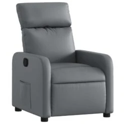 VidaXL - Fauteuil - Grijs - Kunstleer