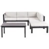 MESSINA - Loungeset Voor 5 - Zwart/Wit - Aluminium -Meubelpromotie 1000144114