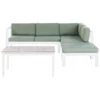 MESSINA - Loungeset Voor 5 - Wit/Groen - Aluminium 2 MESSINA - Loungeset Voor 5 - Wit/Groen - Aluminium -Meubelpromotie 1000144120