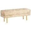 ROSEVILLE - Bankje - Beige - Fluweel 1 ROSEVILLE - Bankje - Beige - Fluweel -Meubelpromotie 1000144316