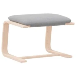 VidaXL - Voetenbank - Grijs - Stof