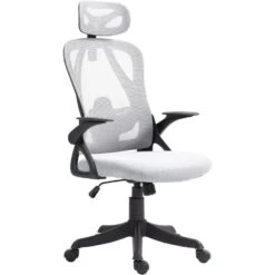 CLP Bureaustoel Taos Zwart Frame - Stof - Grijs