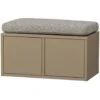 WOOOD Turner Opbergbank Incl. Kussen- Grenen - Mud - 47x80x44 -Meubelpromotie 1000148237