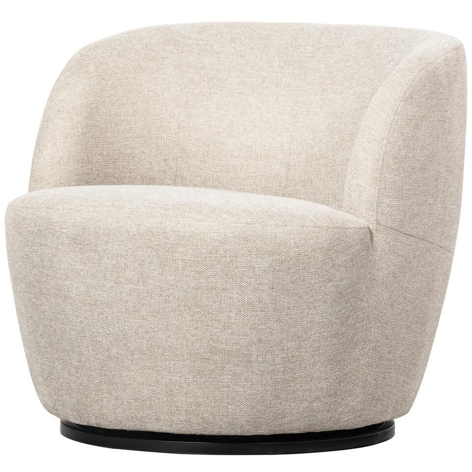 WOOOD Serra Draaifauteuil - Polyester - Off White - 75x70x69 3 WOOOD Serra Draaifauteuil - Polyester - Off White - 75x70x69