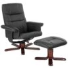 Tectake TV-fauteuil Met Krukje Model I, Zwart/bruin 2 Tectake TV-fauteuil Met Krukje Model I, Zwart/bruin -Meubelpromotie 1000156499