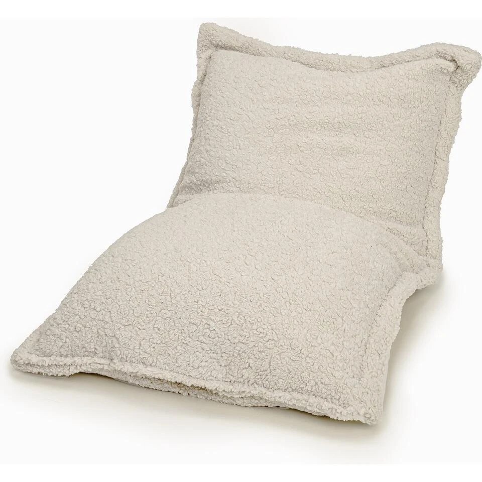 BobbelHome - Sfeervolle Zitzak/zitkussen - Teddy - Beige 3 BobbelHome - Sfeervolle Zitzak/zitkussen - Teddy - Beige