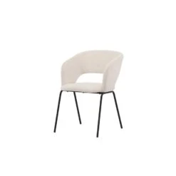 Svea - Pirlo Eetkamerstoel - Linnen - Wit