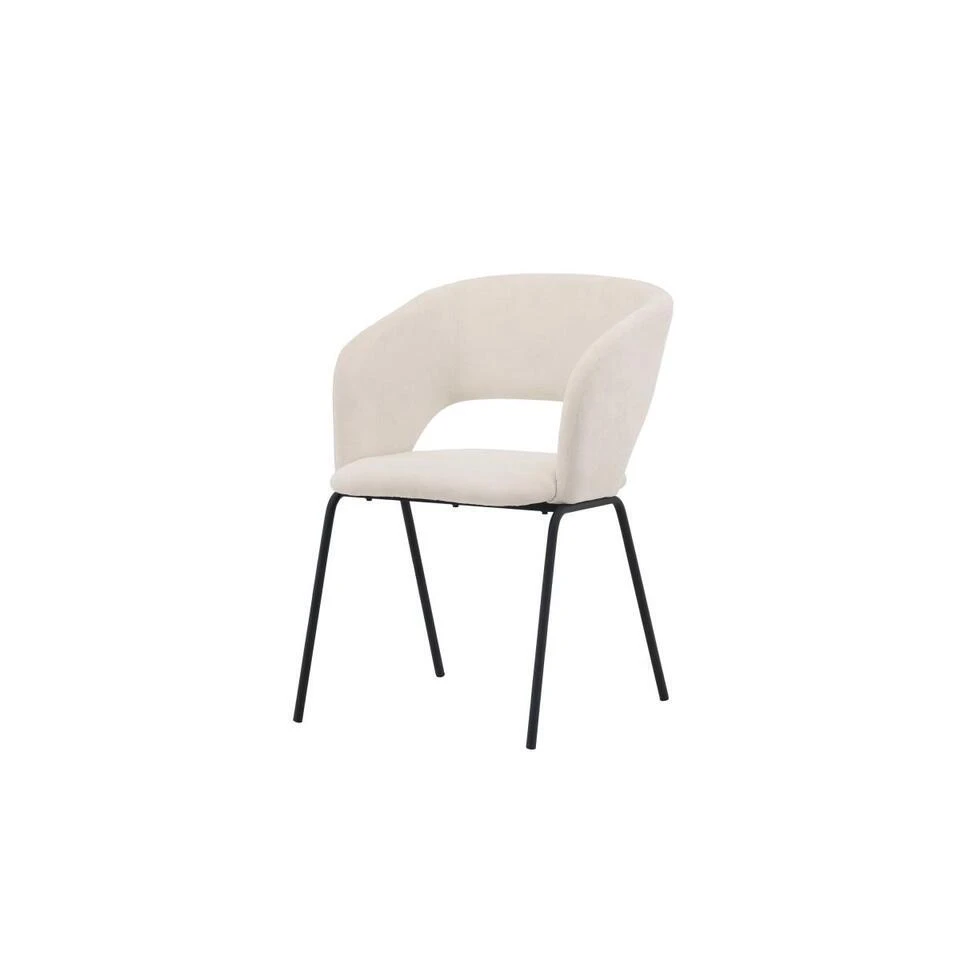 Svea - Pirlo Eetkamerstoel - Linnen - Wit 3 Svea - Pirlo Eetkamerstoel - Linnen - Wit