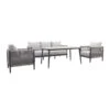 GI Diamo Stoel/bank Lounge-diningset (4-delig) - Carbon Black/Zand 2 GI Diamo Stoel/bank Lounge-diningset (4-delig) - Carbon Black/Zand -Meubelpromotie 1000157412