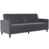 Presley - 3-zits Slaapbank In Antraciet Fluweel -Meubelpromotie 1000157814