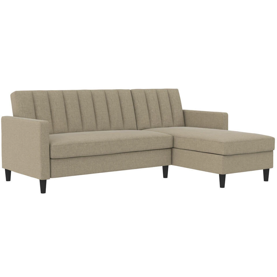 Celine - 3-zits Hoekslaapbank In Cappuccino Stof 3 Celine - 3-zits Hoekslaapbank In Cappuccino Stof