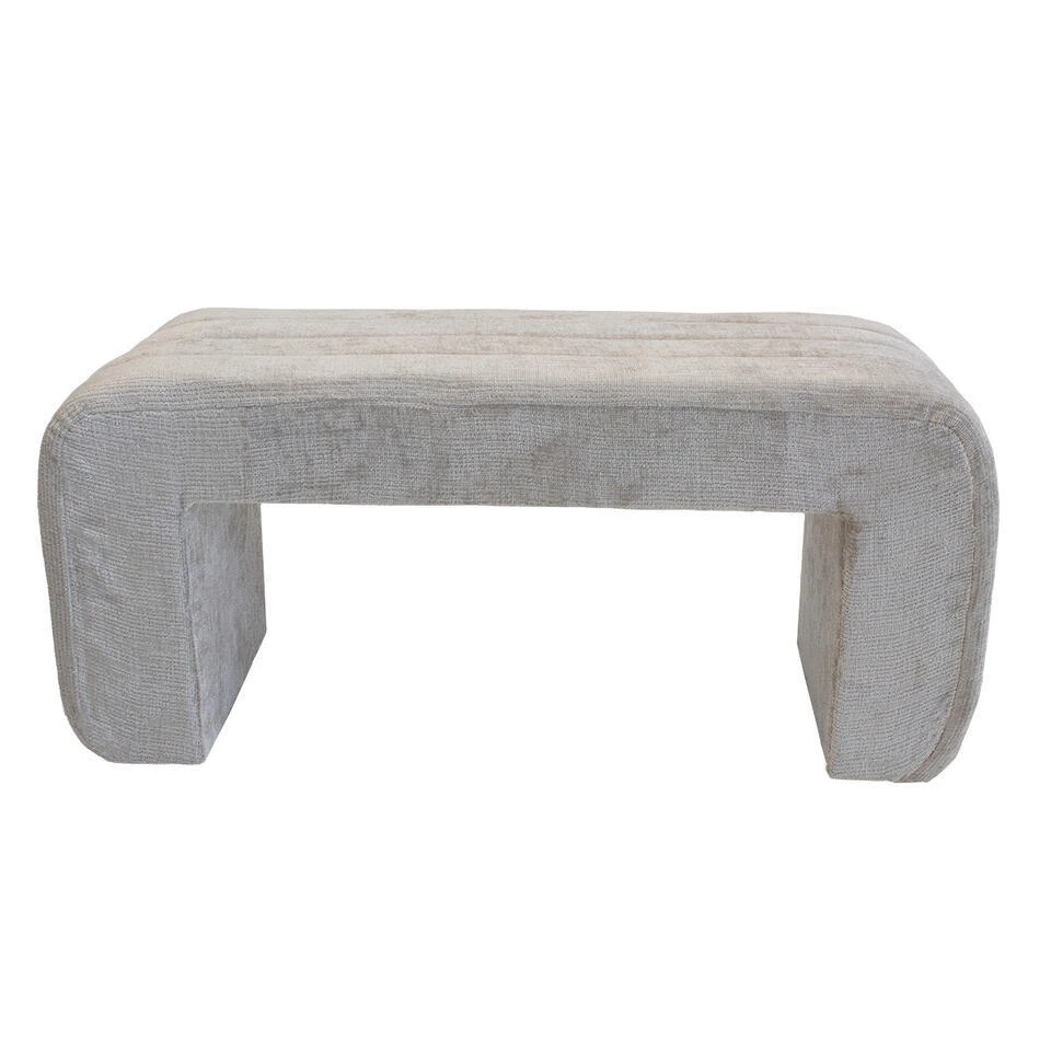 Halbankje Beige Stof - 99x38x46cm - Sera 3 Halbankje Beige Stof - 99x38x46cm - Sera