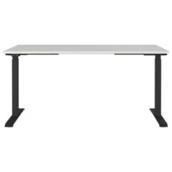 Elektrisch Verstelbaar Bureau Cornel - 160x80x72cm - Lichtgrijs/zwart