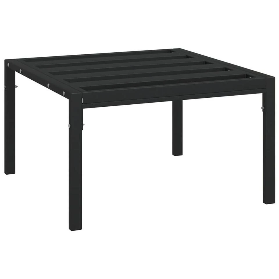 VidaXL - Tuintafel - Zwart - Staal - 60x60x35 Cm 3 VidaXL - Tuintafel - Zwart - Staal - 60x60x35 Cm
