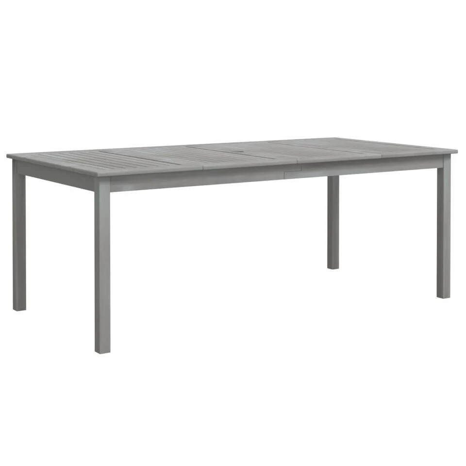 VidaXL - Tuintafel - Grijs - Massief Acaciahout - 200 X 100 X 75 Cm 3 VidaXL - Tuintafel - Grijs - Massief Acaciahout - 200 X 100 X 75 Cm
