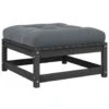 VidaXL - Tuinvoetenbank - Grijs - Grenenhout - Met Kussen -Meubelpromotie 1000163417