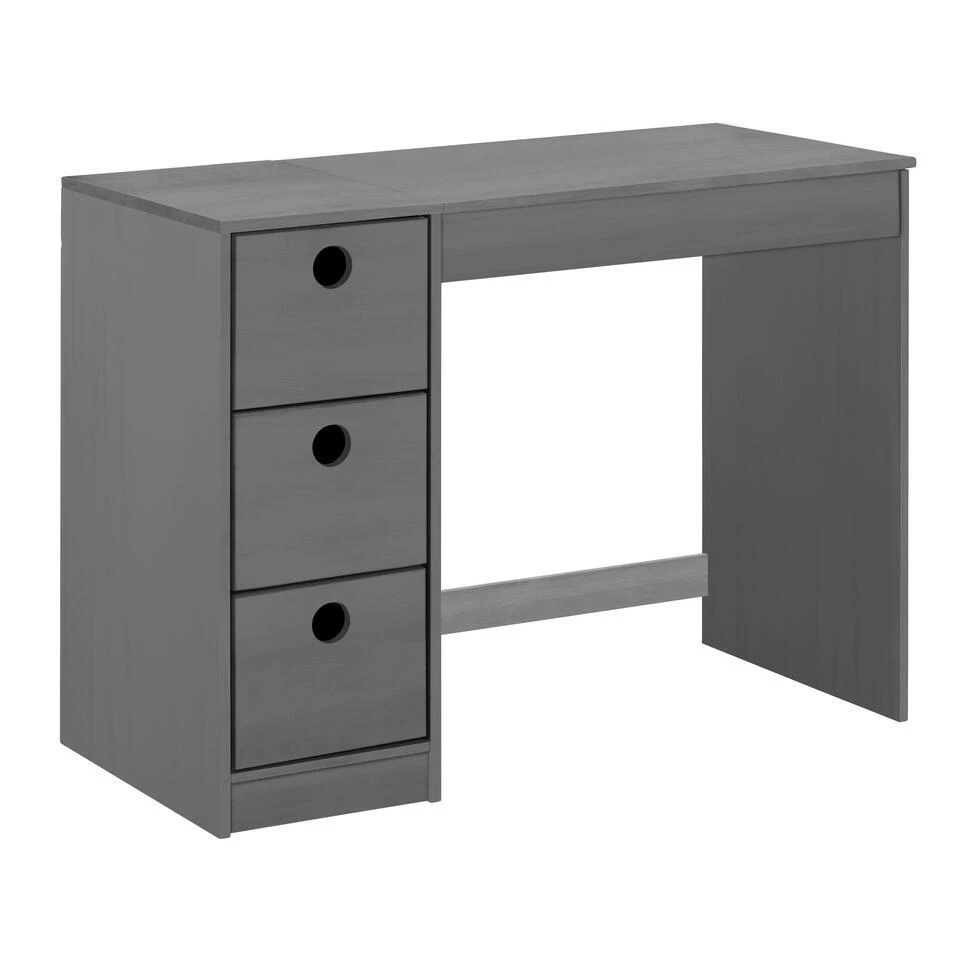 Alpi - Bureau Met 3 Lades In Grijs 3 Alpi - Bureau Met 3 Lades In Grijs