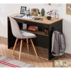 New York - Bureau - Tienerkamer - 58x110x75 Cm - Zwart