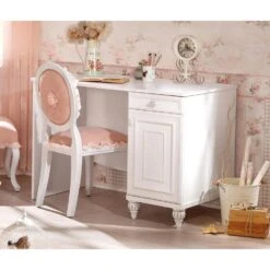 Romance - Kinderbureau - Meisjeskamer - 62x106x75 Cm - Wit
