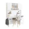 California - Bureau - Tienerkamer - 58x138x179 Cm - Wit -Meubelpromotie 1000168037