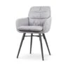 Nolon Nena-Mia Eetkamerstoel Grijs - Armleuning - Zwarte Houten Poten 2 Nolon Nena-Mia Eetkamerstoel Grijs - Armleuning - Zwarte Houten Poten -Meubelpromotie 1000168388